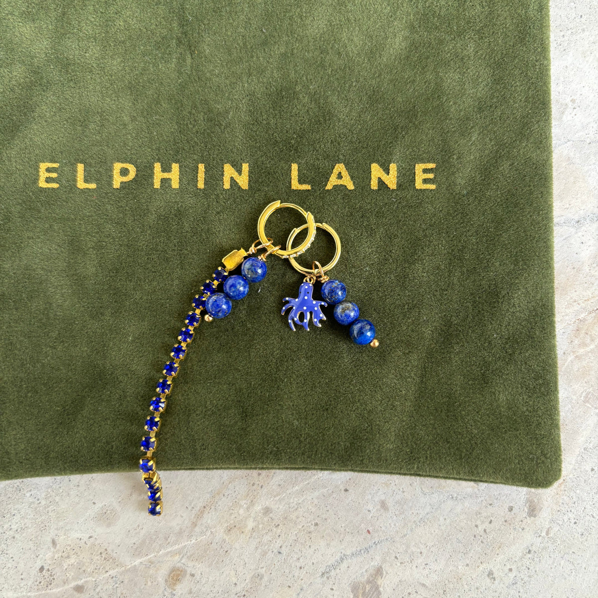 Elphin Trinkets - Octopus Huggies - Gold Plated