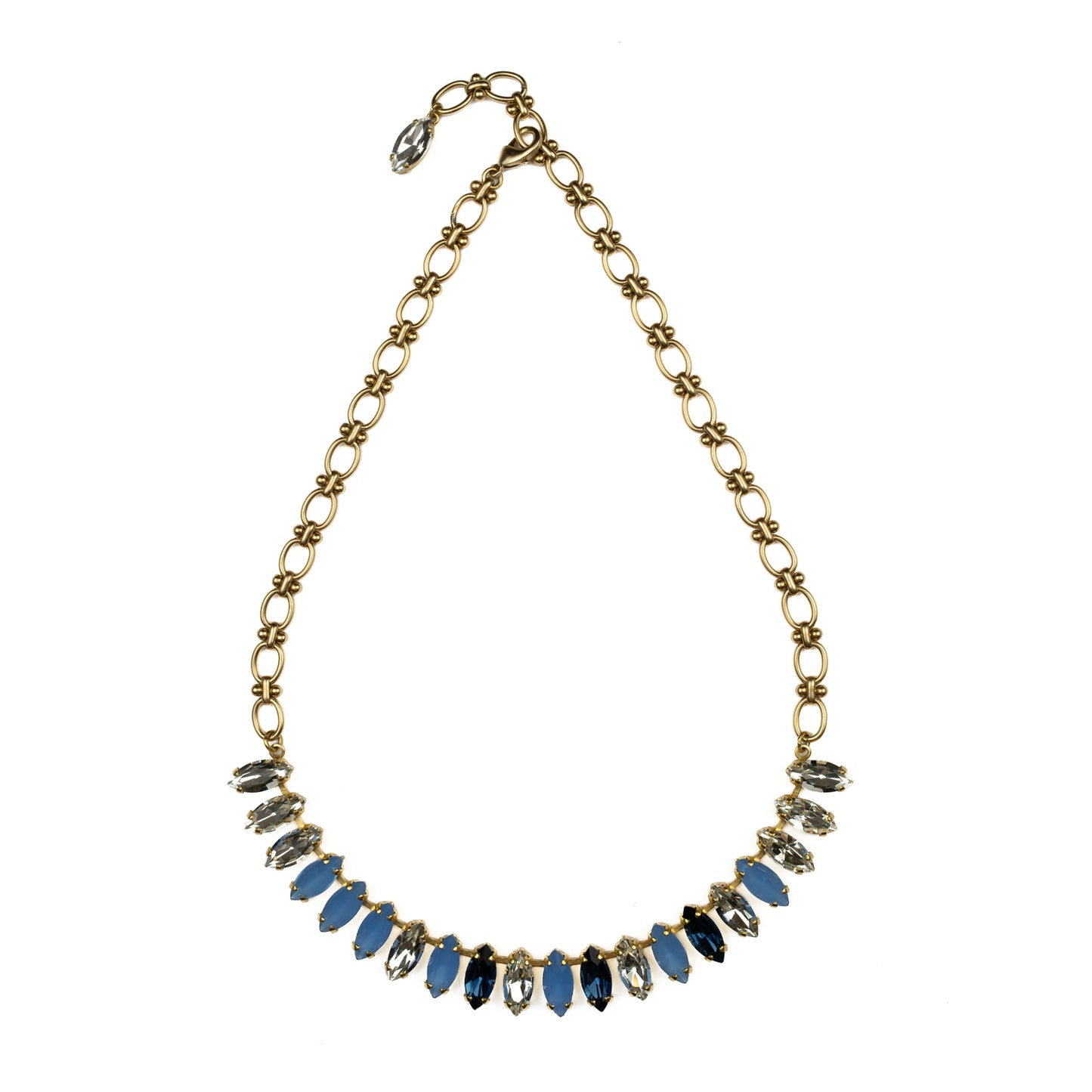 Stella Anchor Necklace - Opal Blue