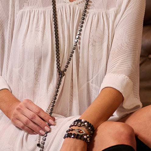 Aurora Mini Rocks Bracelet - Jet - Black Matte