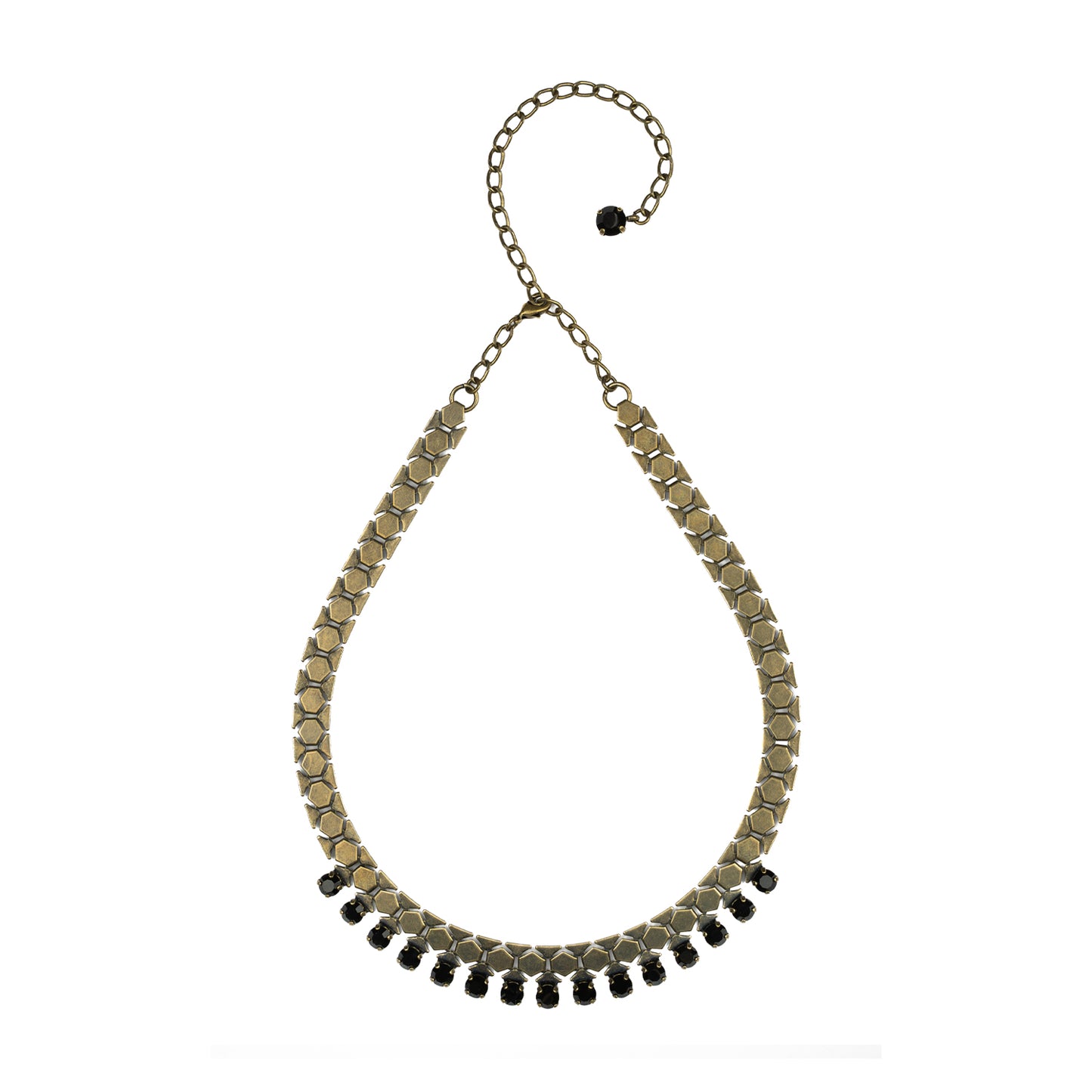 Dylan - Jet - Antique Brass