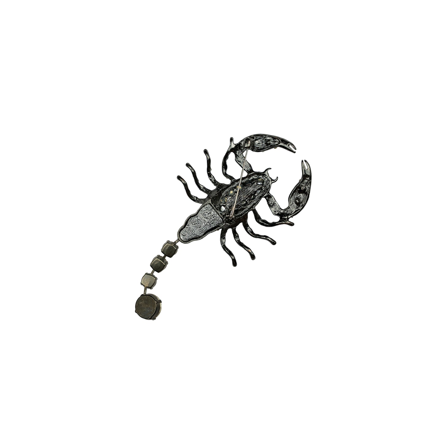 Scorpion Brooch - Jet - Large