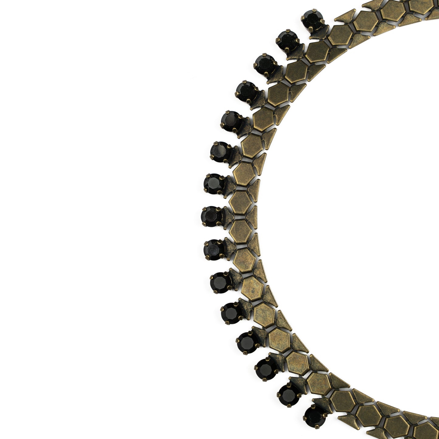 Dylan - Jet - Antique Brass
