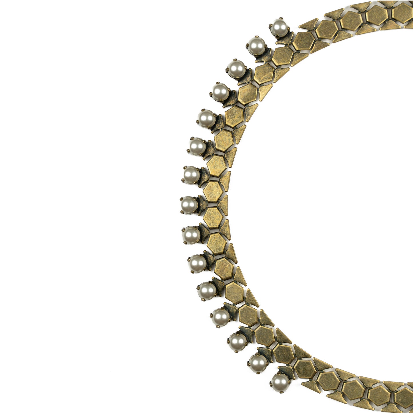 Dylan - Pearl - Antique Brass