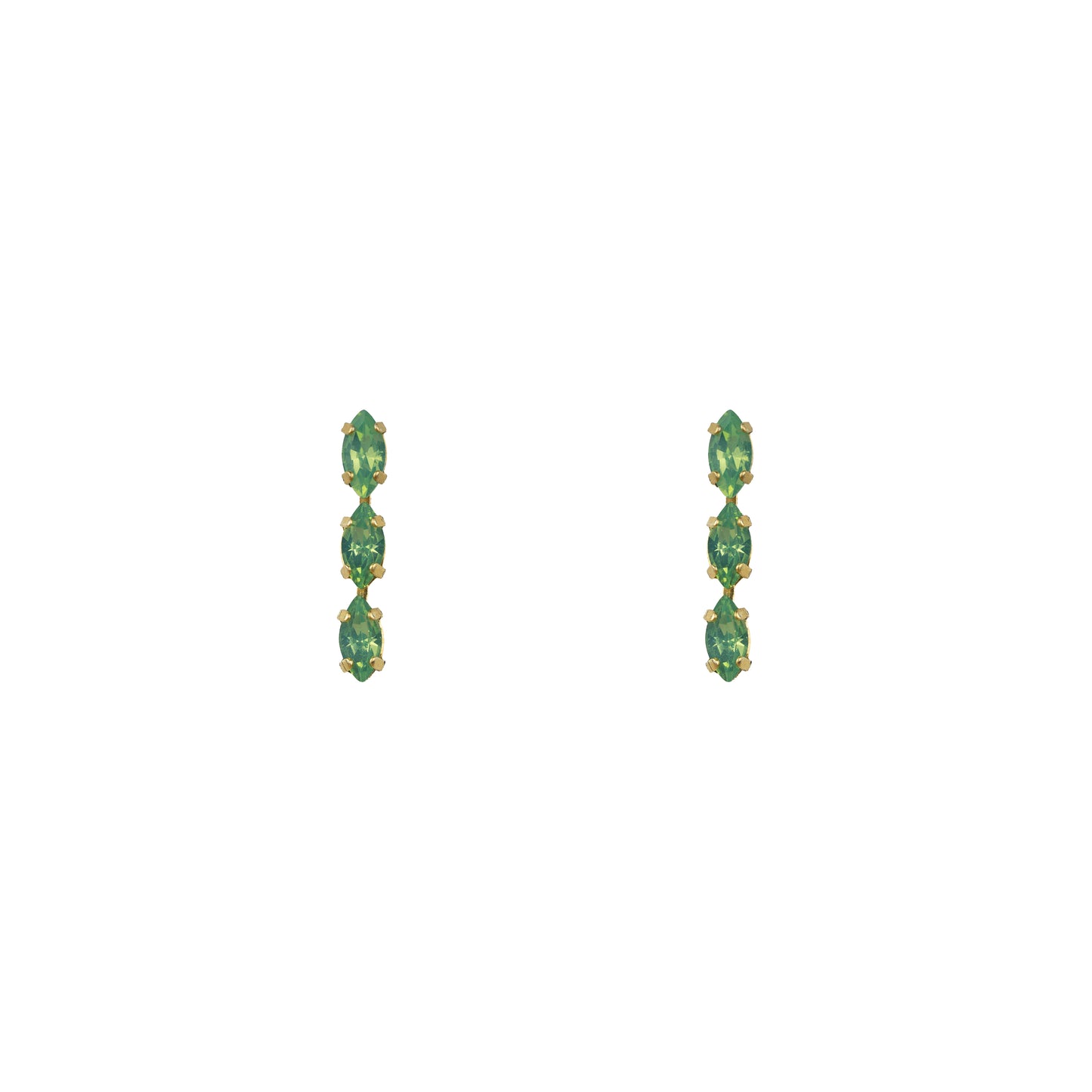 Astrid Earrings - Green Opal