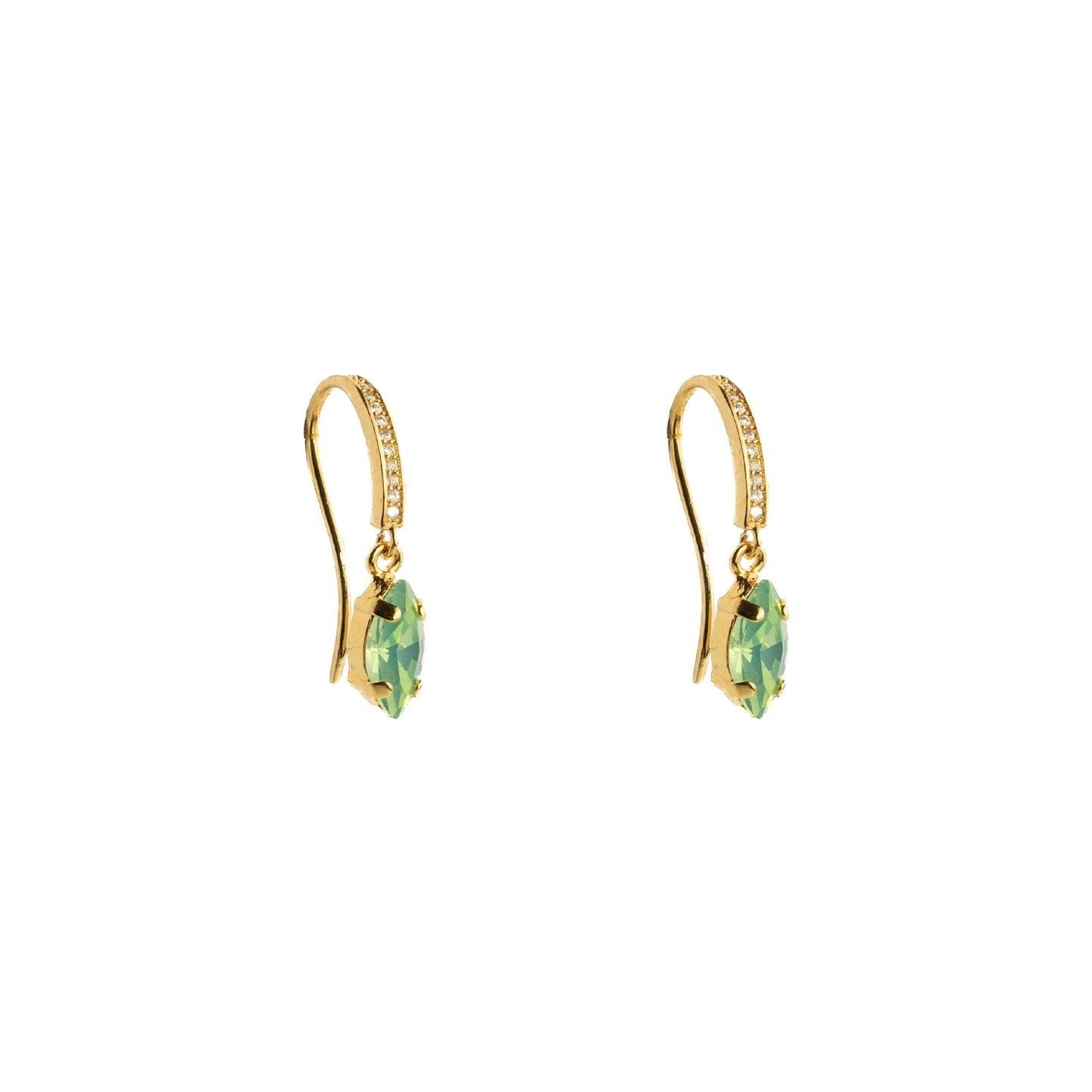Astrid Crystal Loops - Green Opal
