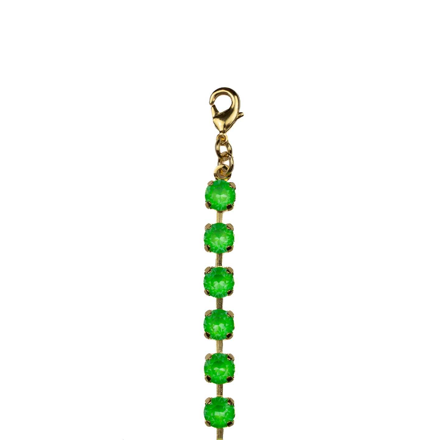 Aurora Mini Rocks Bracelet - Crystal Electric Green - Soft Gold