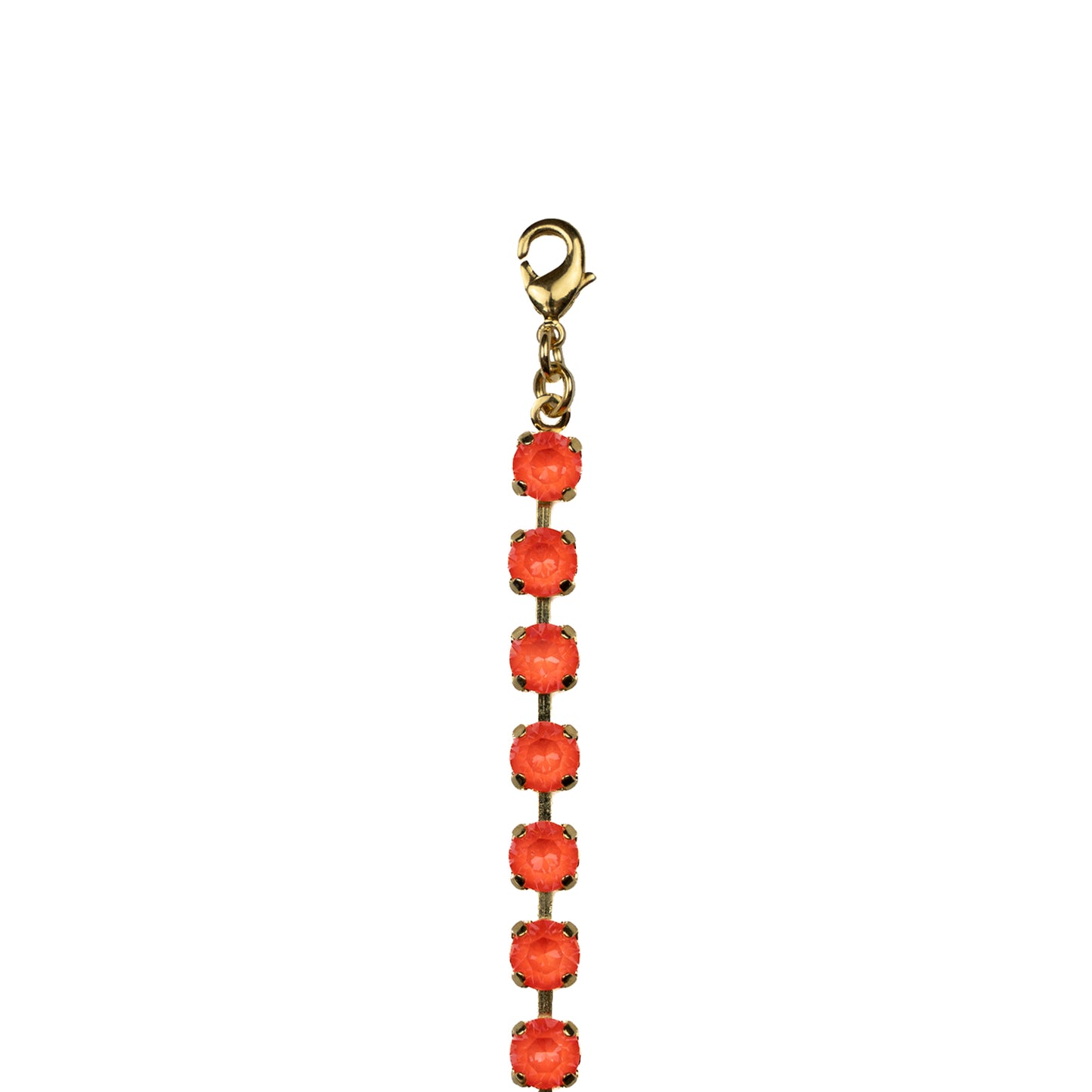Aurora Mini Rocks Bracelet - Crystal Electric Orange - Soft Gold