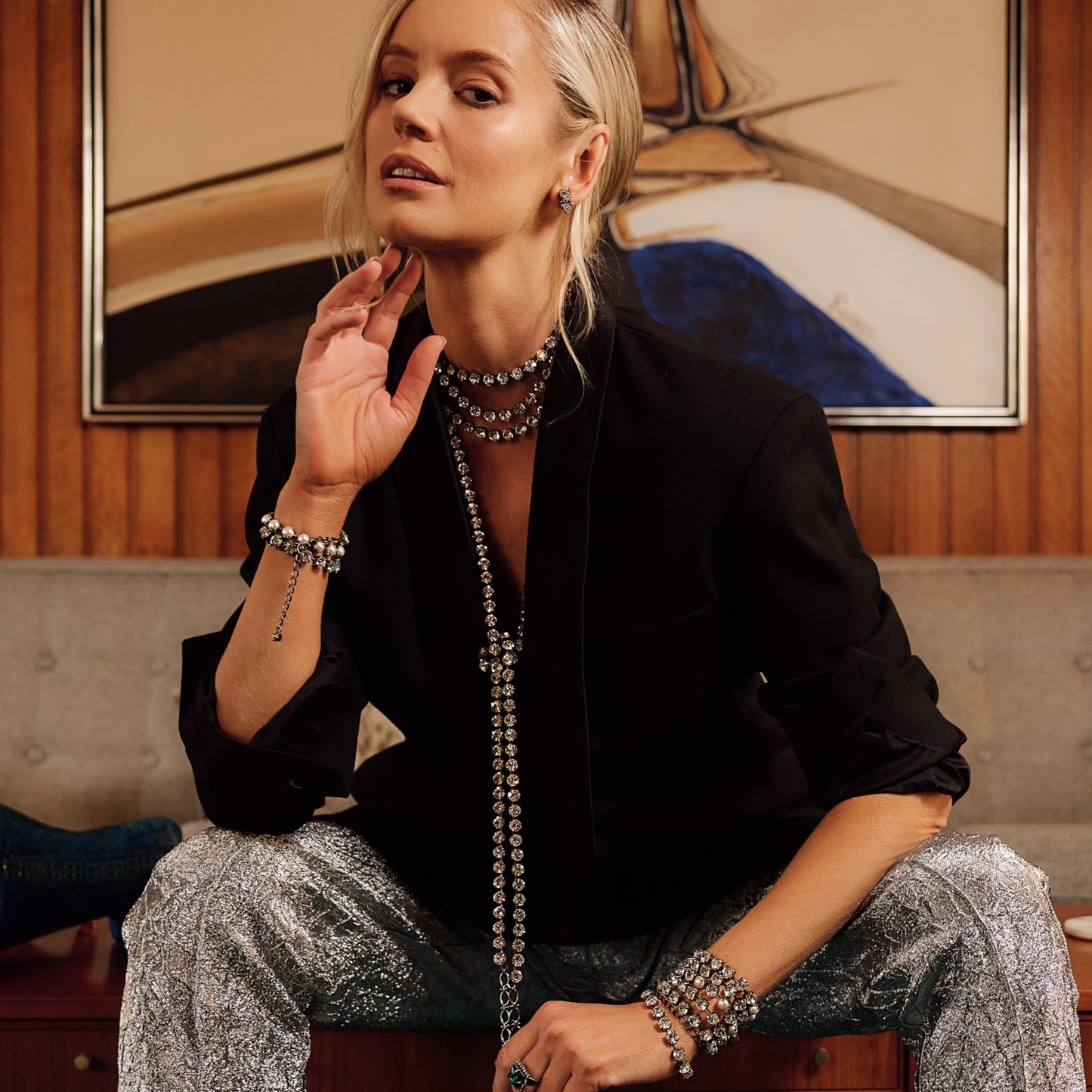 Aurora Rocks Maxi - Crystal - Black Matte