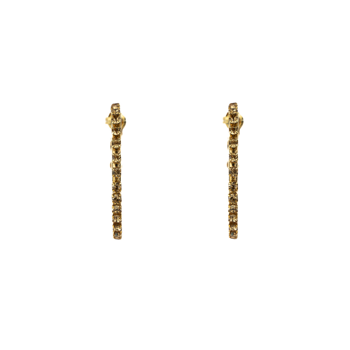 Elphin Hoops - Topaz - Large - Bronze Plated