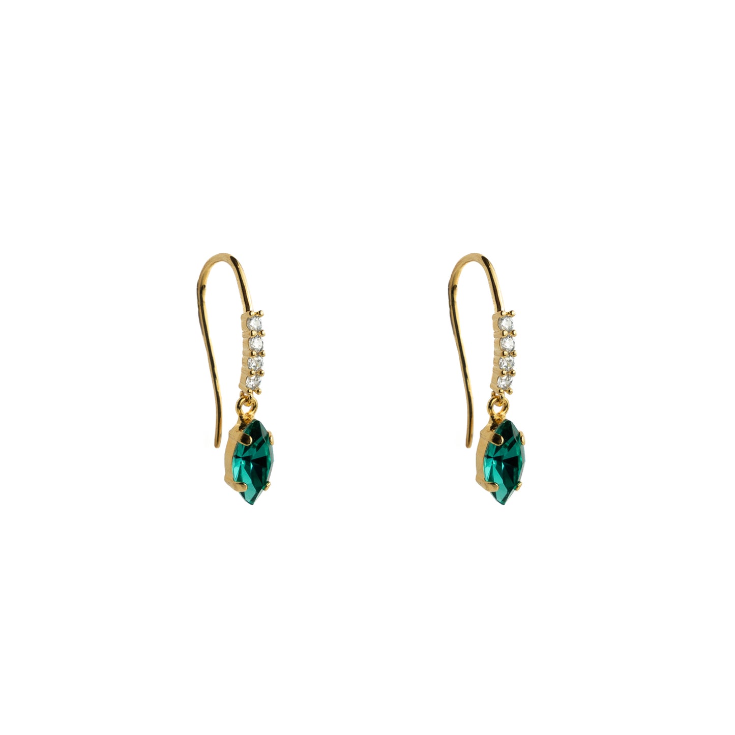 Astrid Crystal Loops - Emerald
