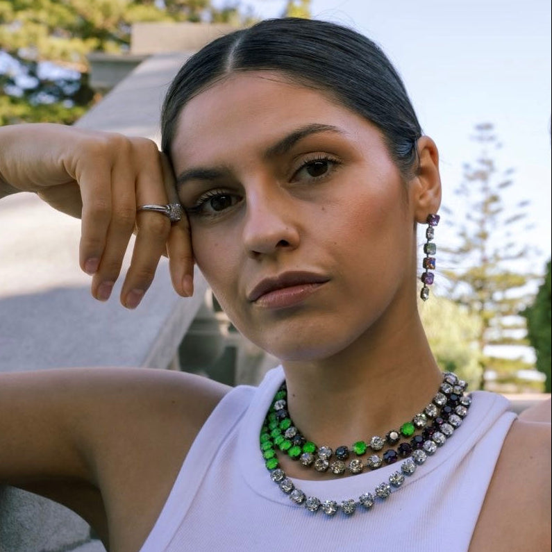 Aurora Rocks Double - Electric Green - Black Matte