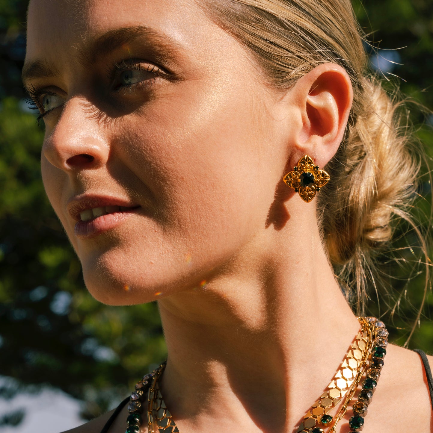 Amalfi Studs - Emerald
