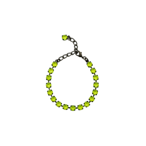 Aurora Mini Rocks Bracelet - Crystal Electric Yellow - Black Matte