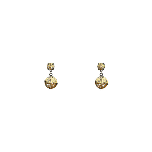 Aurora Rocks Amplified Earrings - Gold Patina - Black Matte