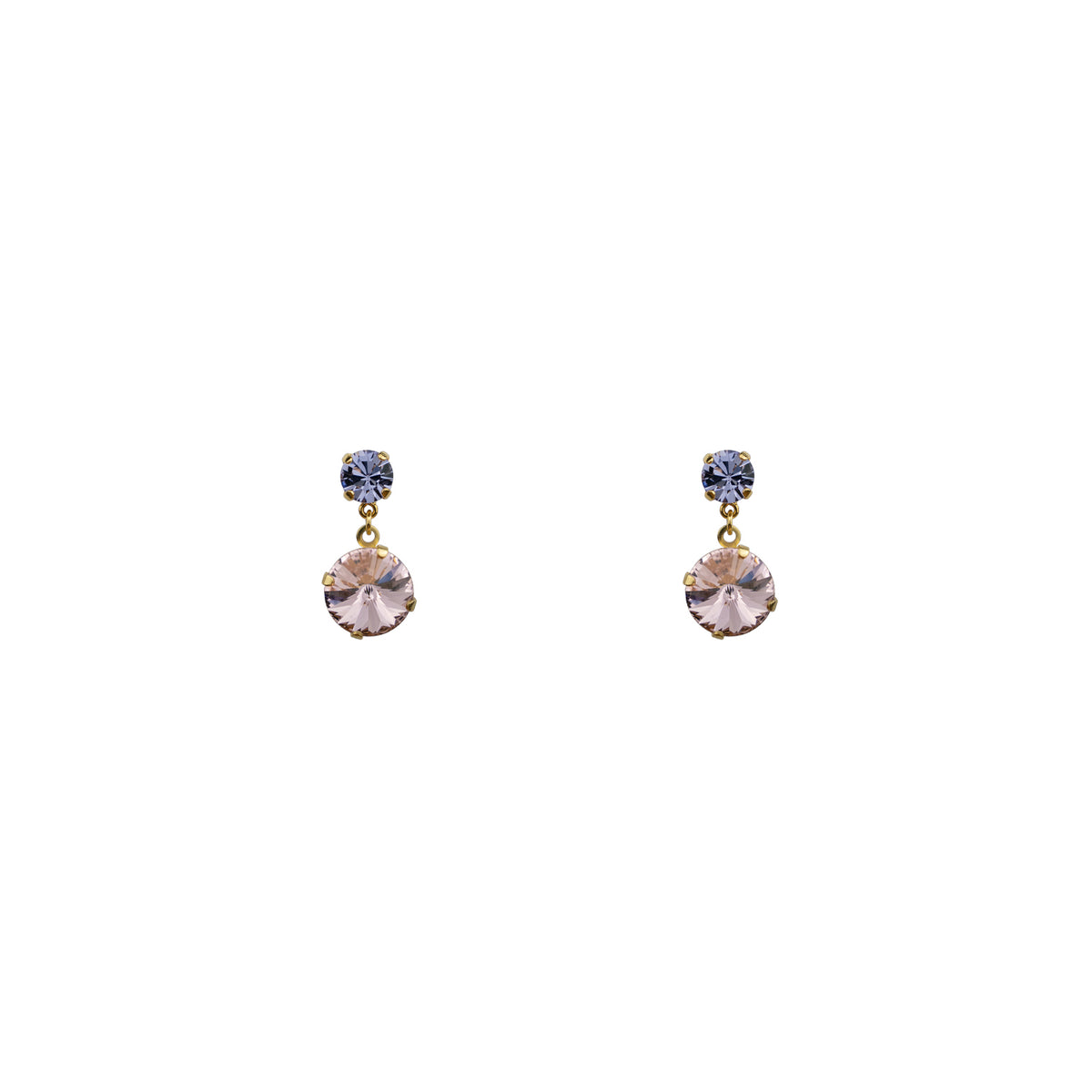 Aurora Rocks Amplified Earrings - Lilac - Gold