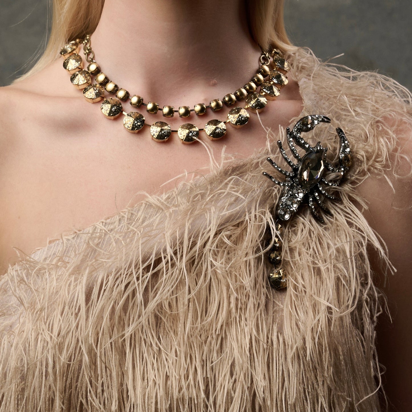 Anchor Metal Rocks Necklace - Bronze Matte