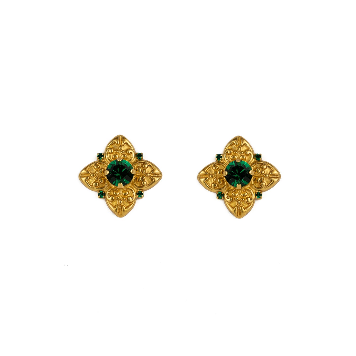 Amalfi Studs - Emerald