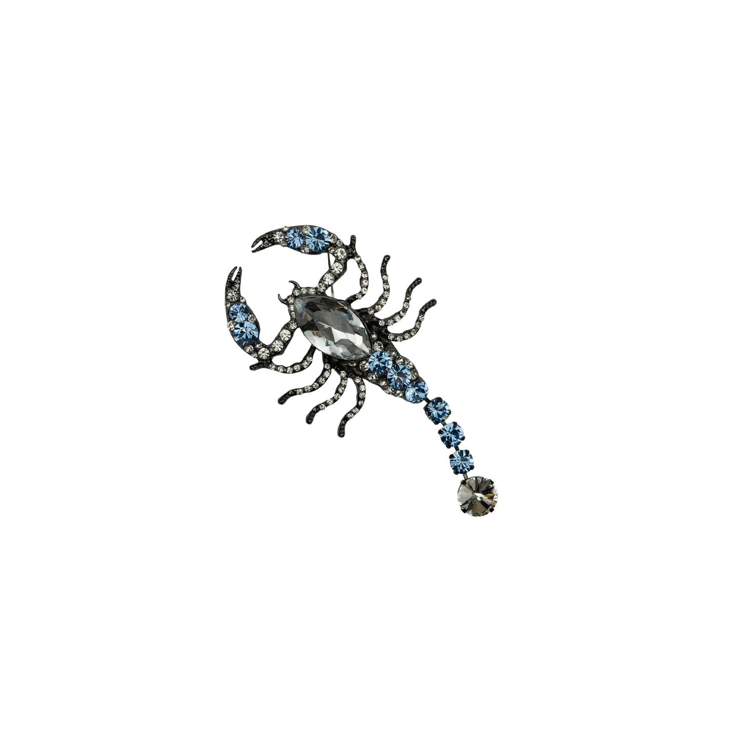 Scorpion Brooch - Sky Blue - Large