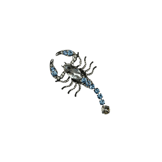 Scorpion Brooch - Sky Blue - Large