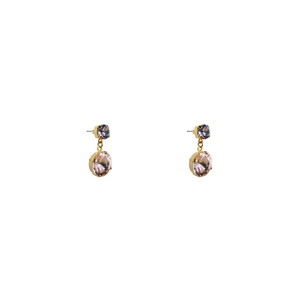 Aurora Rocks Amplified Earrings - Lilac - Gold