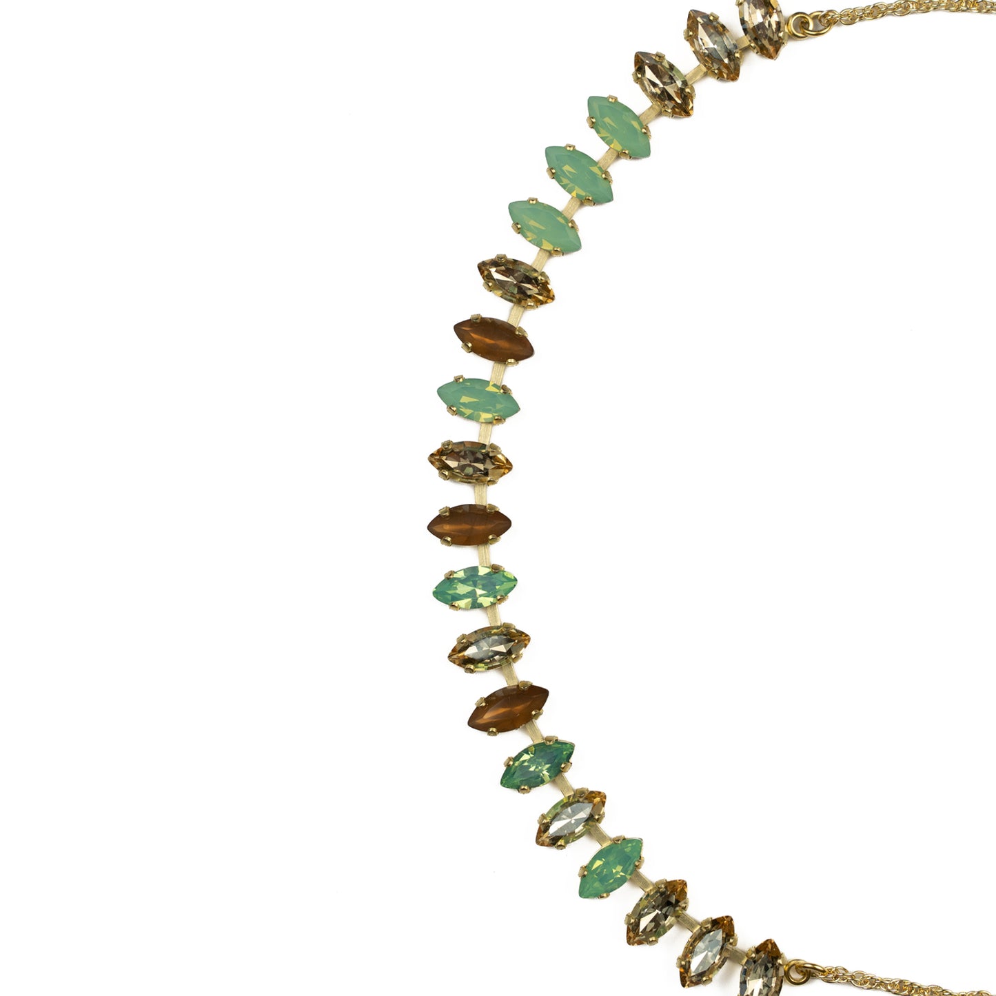 Astrid Chain Necklace - Green Opal