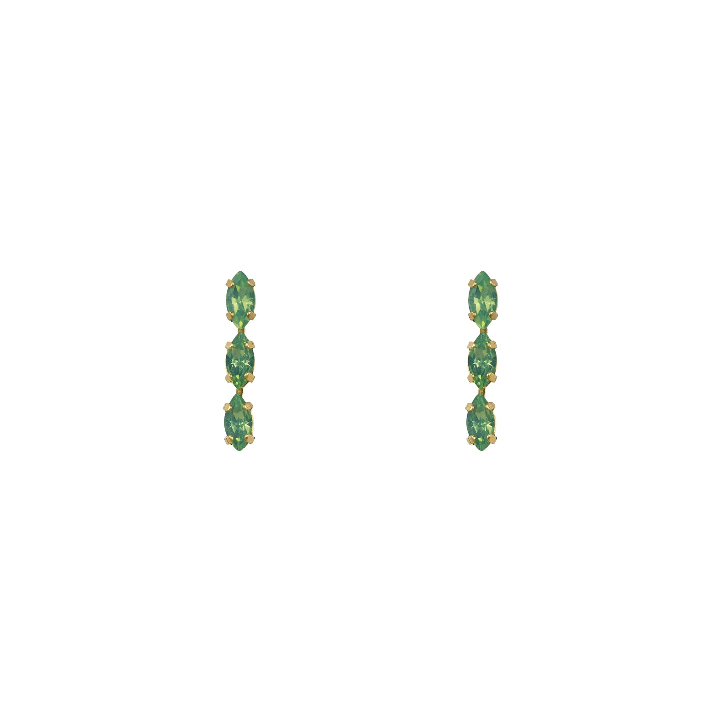 Astrid Earrings - Green Opal