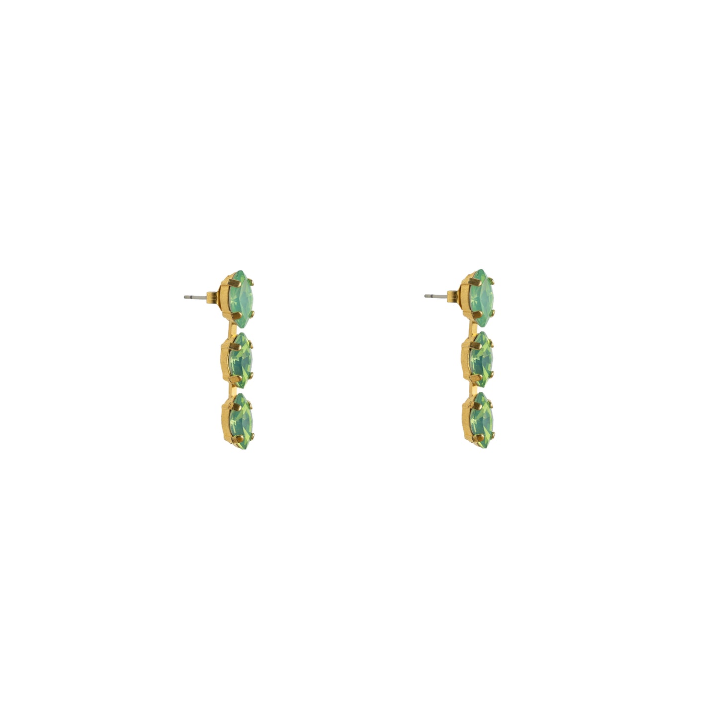 Astrid Earrings - Green Opal
