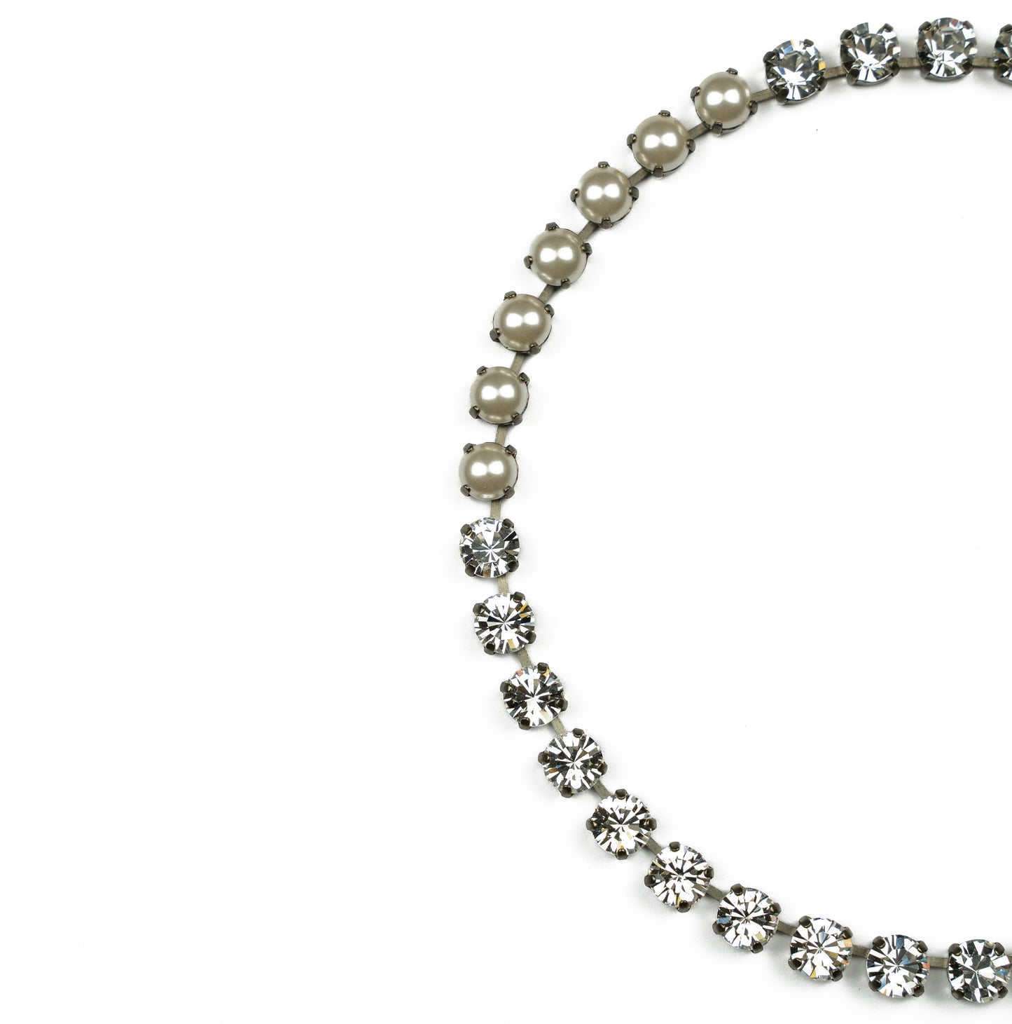 Aurora Rocks Choker - Crystal/Pearl