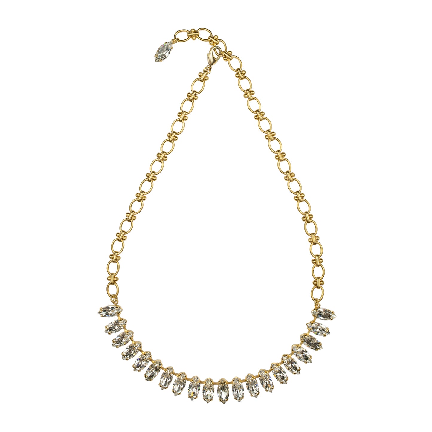 Stella Anchor Necklace - Crystal