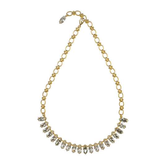Stella Anchor Necklace - Crystal
