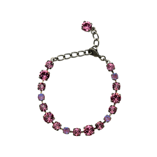 Aurora Rocks Multi Bracelet - Rose - Antique Silver