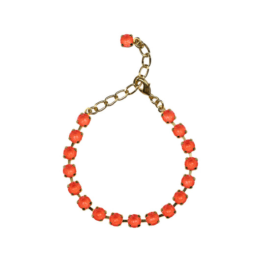 Aurora Mini Rocks Bracelet - Crystal Electric Orange - Soft Gold