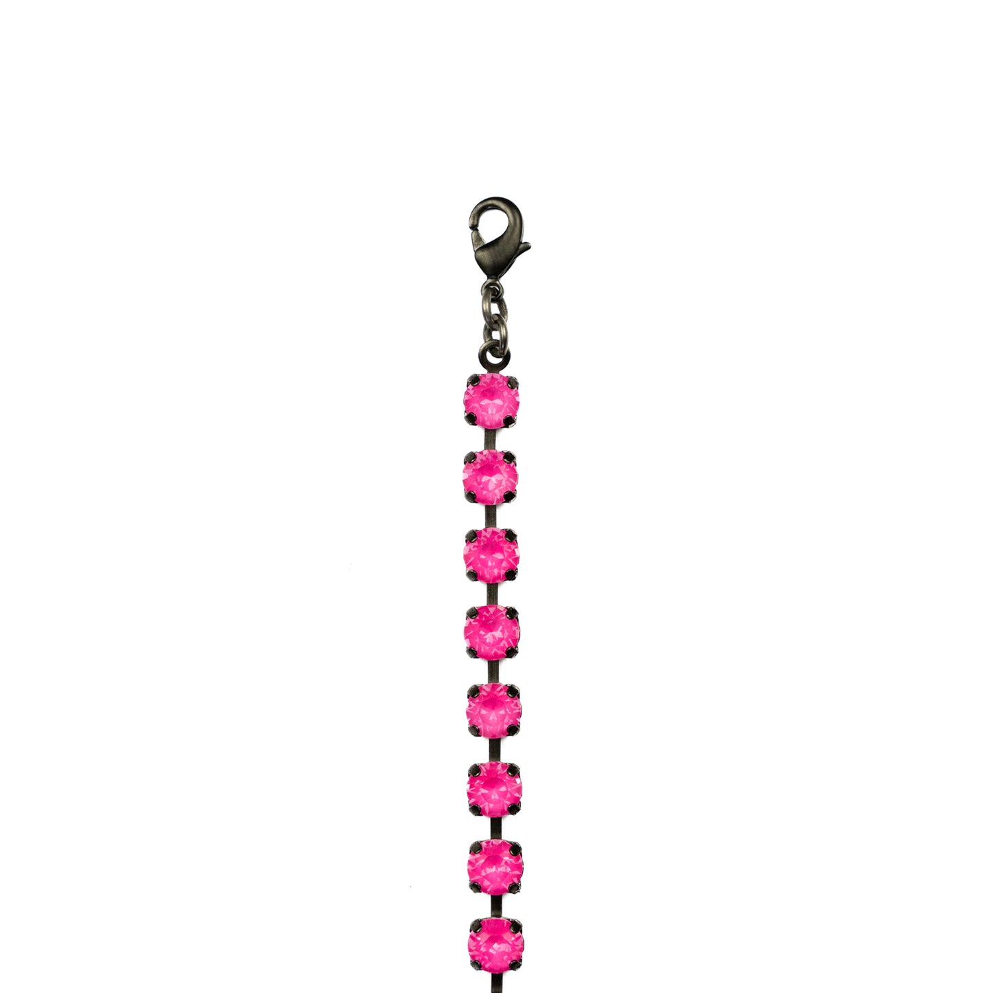 Aurora Mini Rocks Bracelet - Crystal Electric Pink - Black Matte