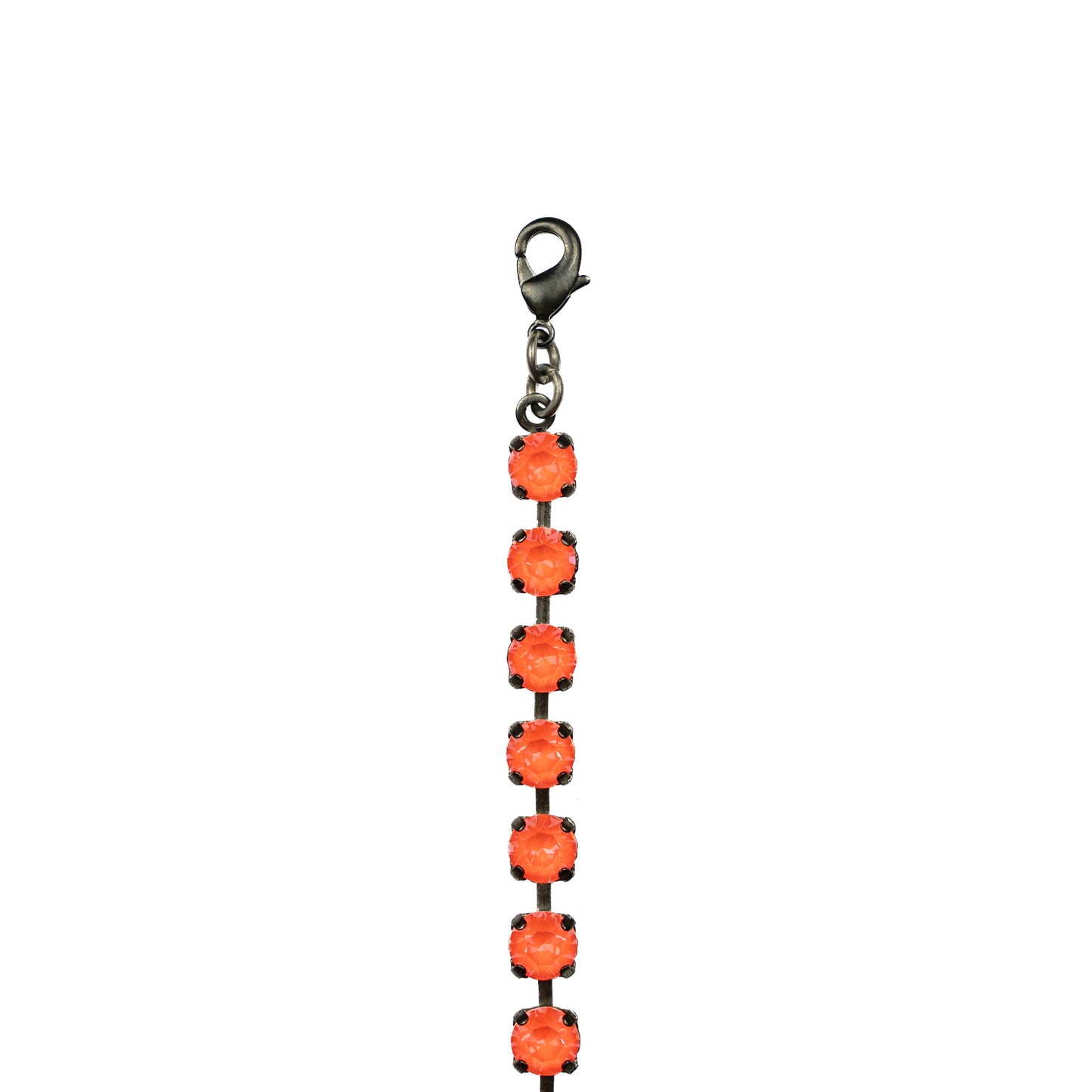 Aurora Mini Rocks Bracelet - Crystal Electric Orange - Black Matte