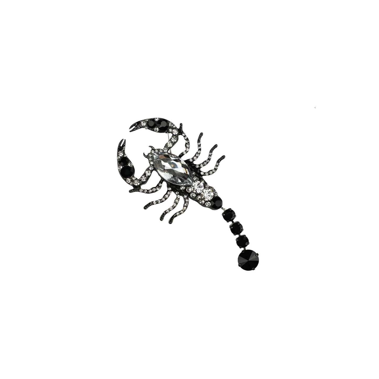 Scorpion Brooch - Jet - Large