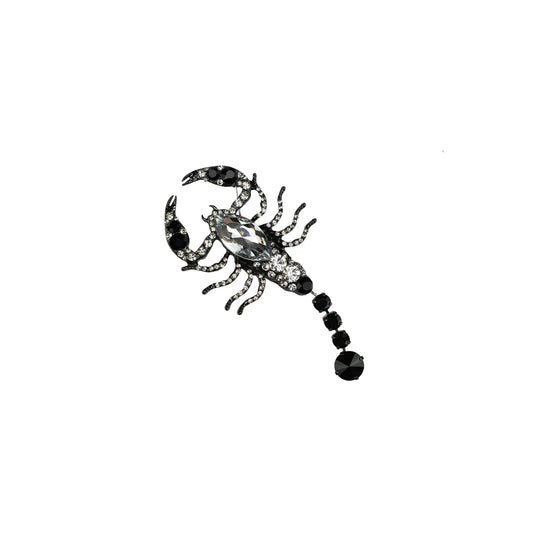Scorpion Brooch - Jet - Large