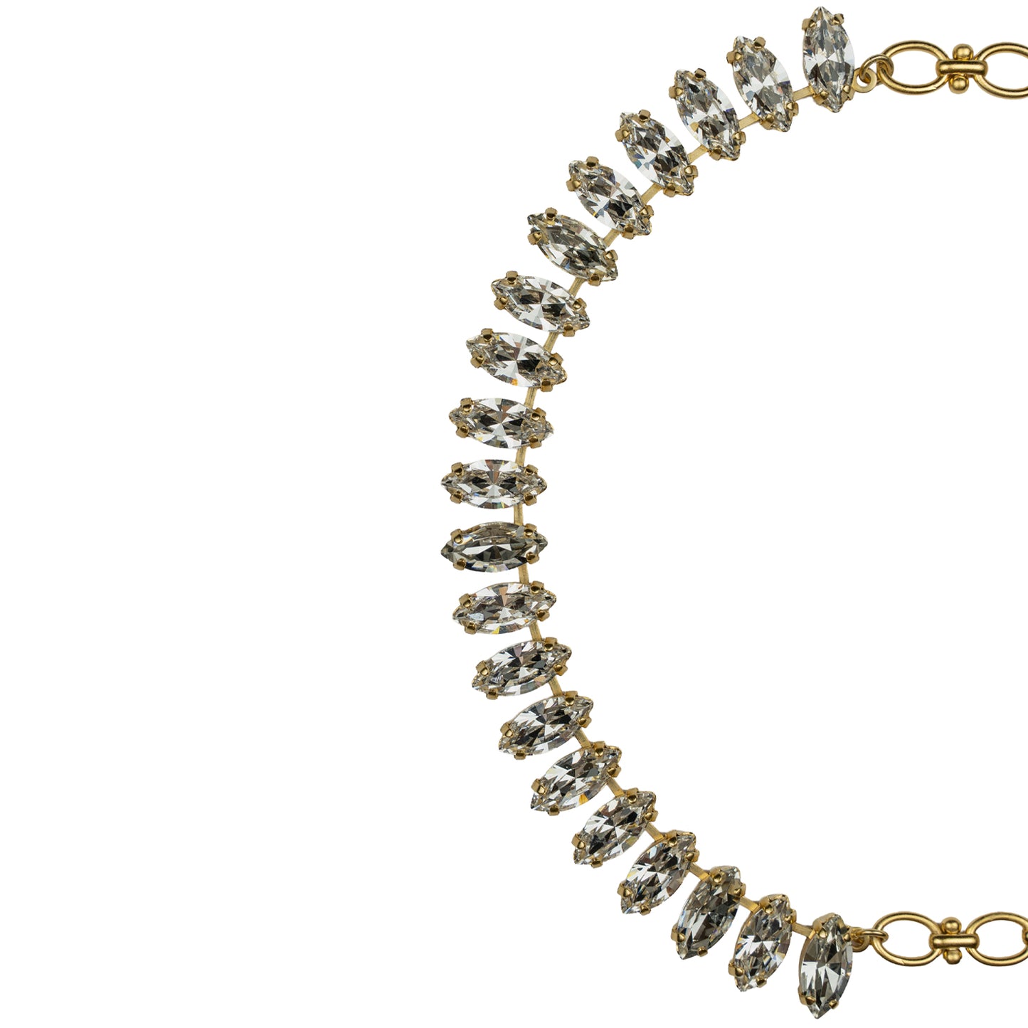 Stella Anchor Necklace - Crystal