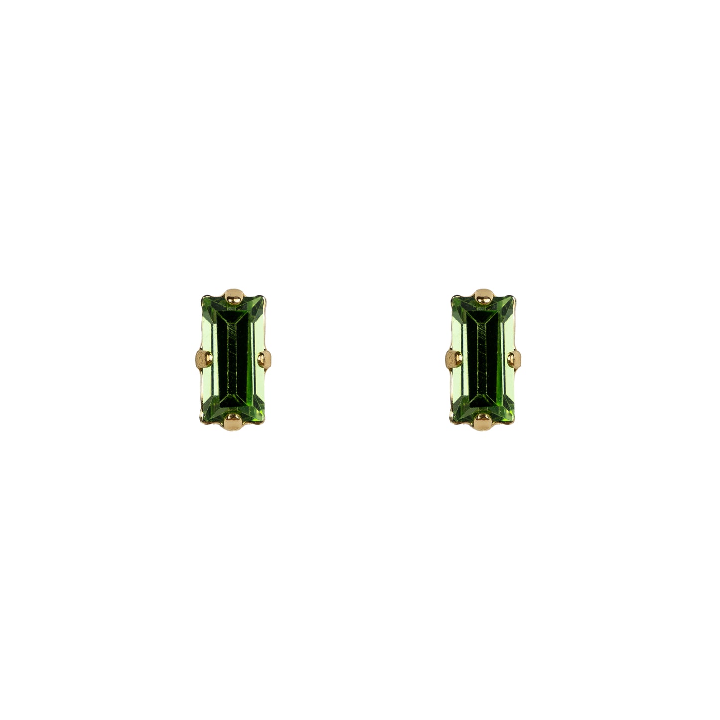 Aria Studs - Peridot - Gold