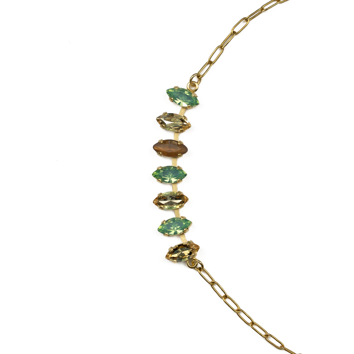 Astrid Chain Choker - Green Opal