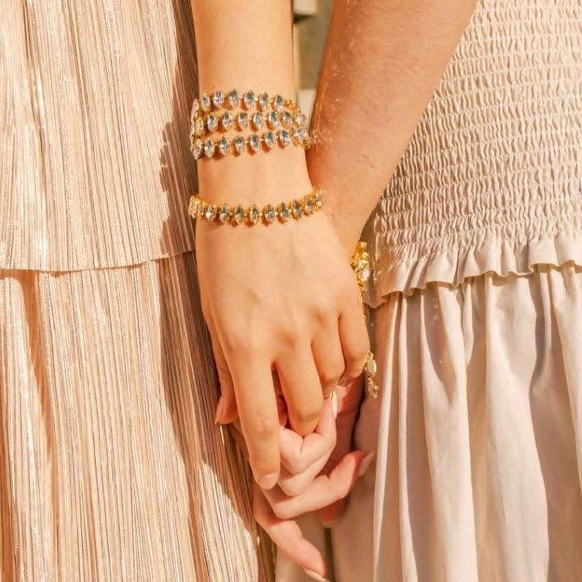 Astrid Bracelet - Champagne - Gold Plated